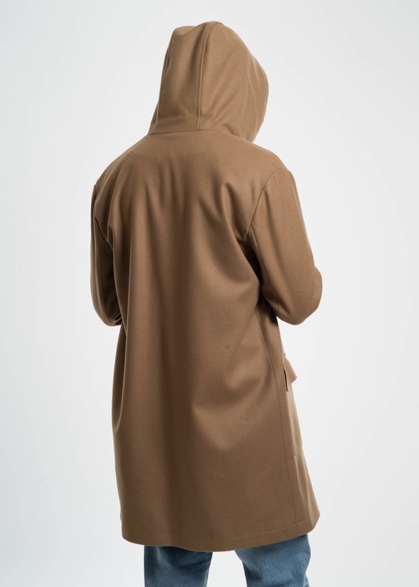 Harmony Camel Mathieu Hooded Wool Coat Harmony Camel Mathieu Hooded Wool Coat