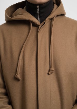 Harmony Camel Mathieu Hooded Wool Coat Harmony Camel Mathieu Hooded Wool Coat