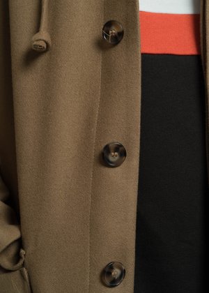 Harmony Camel Mathieu Hooded Wool Coat Harmony Camel Mathieu Hooded Wool Coat