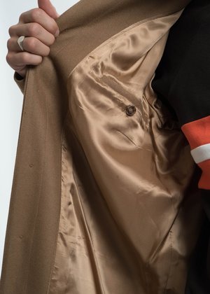 Harmony Camel Mathieu Hooded Wool Coat Harmony Camel Mathieu Hooded Wool Coat