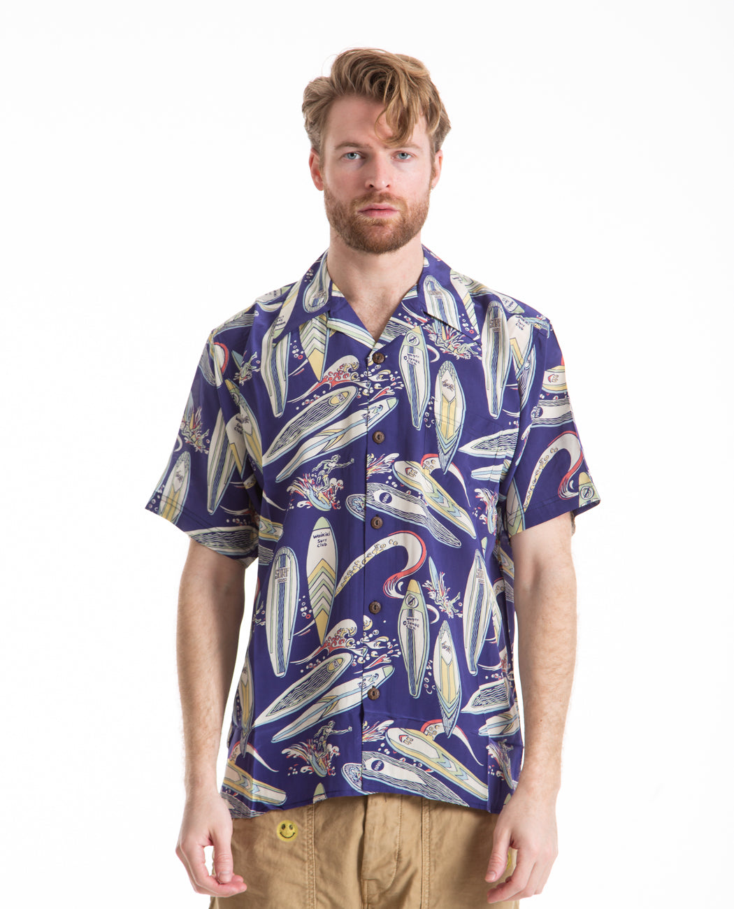 AVANTI Beach Boy Aloha Shirt NAVY