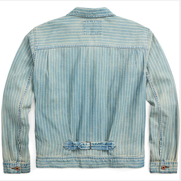 RRL Indigo Striped Twill Jacket - Dot Stifel Indigo | Garmentory