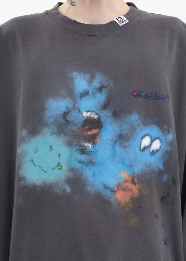 Mihara Yasuhiro Distressed Long Sleeves Tee - Black | Garmentory