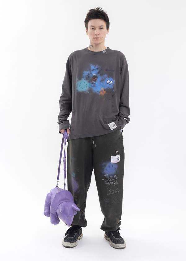 Mihara Yasuhiro Distressed Long Sleeves Tee - Black | Garmentory