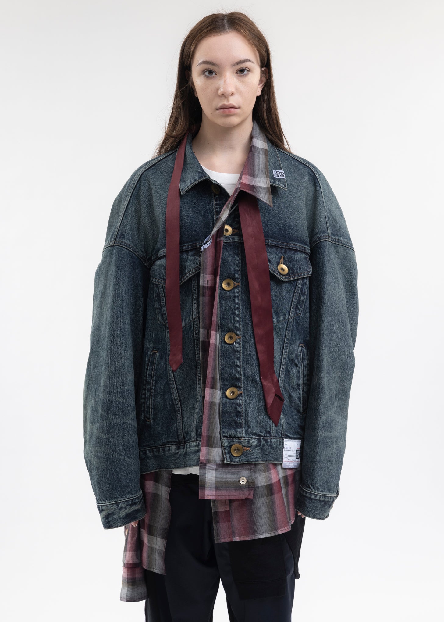 美品★ MOUTON LAYERED DENIM JACKET Ameri（アメリ）の「MOUTON LAYERED DENIM JACKET（デニム