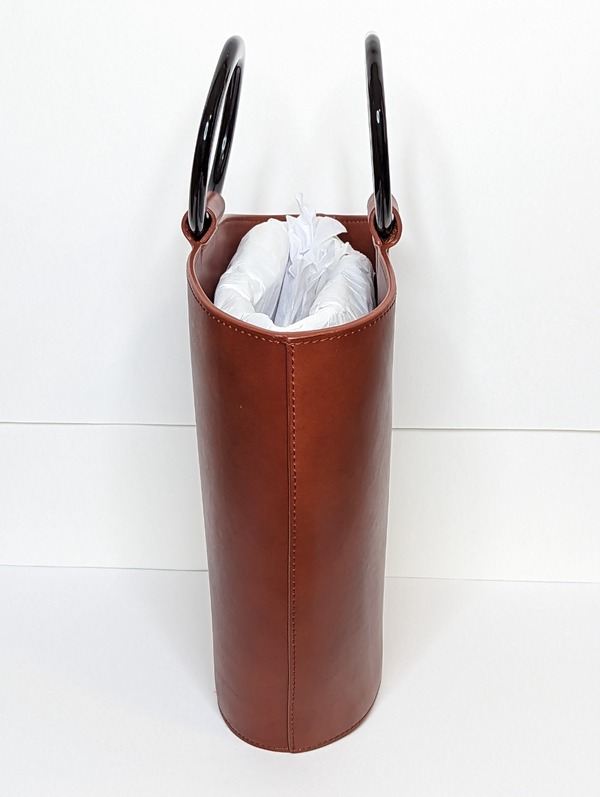 Seberg Sculpted Handle Leather Tote Bag Garmentory