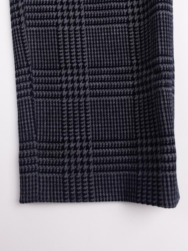 Blue Blue Japan Knitted Flocking Glen Check Wool Jersey Trousers Blue Blue Japan Knitted Flocking Glen Check Wool Jersey Trousers