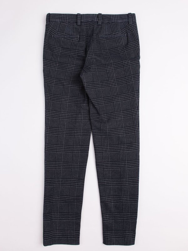 Blue Blue Japan Knitted Flocking Glen Check Wool Jersey Trousers Blue Blue Japan Knitted Flocking Glen Check Wool Jersey Trousers