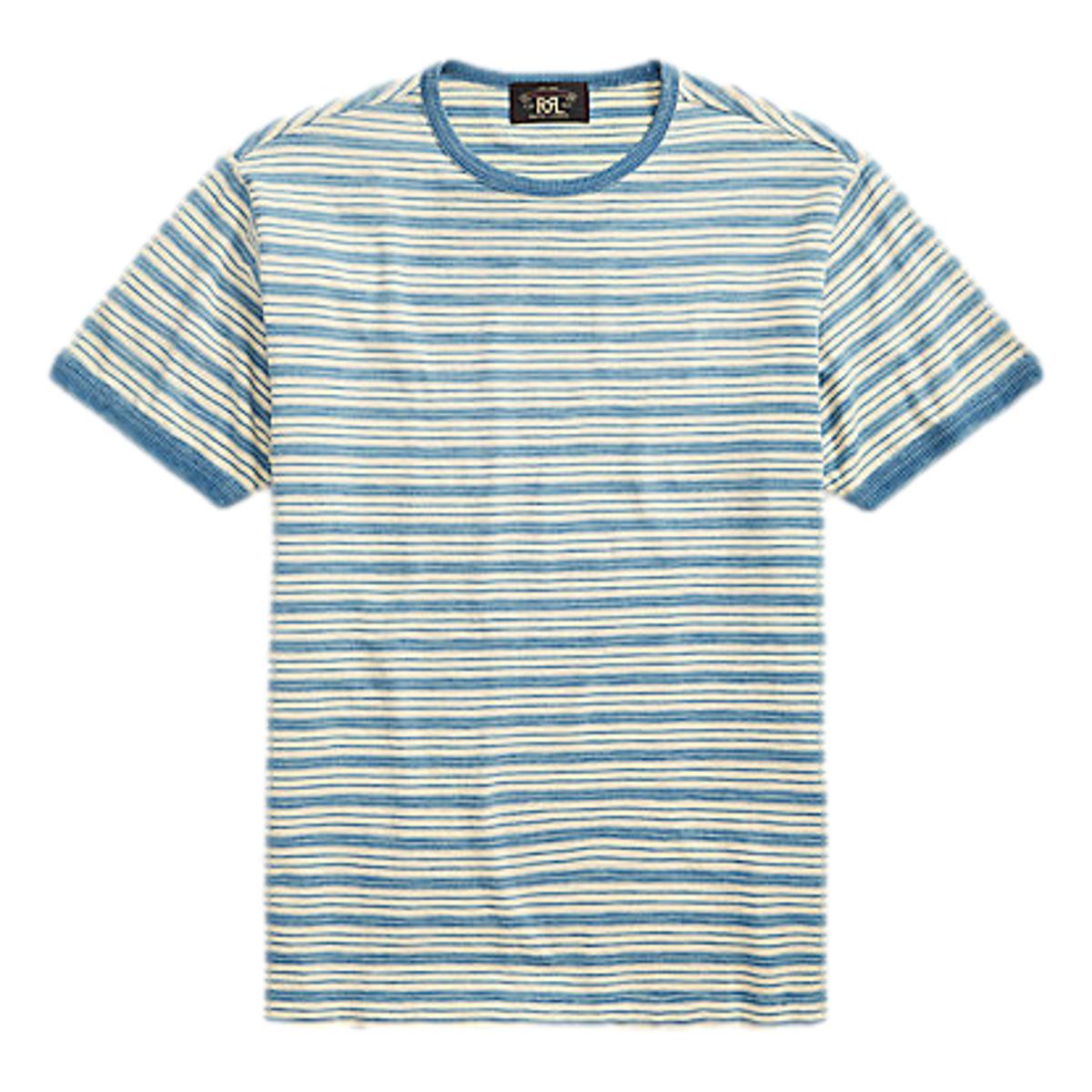 トップス RRL Indigo Striped Jersey M size RRL - Indigo Striped Jersey T-Shirt – Louie
