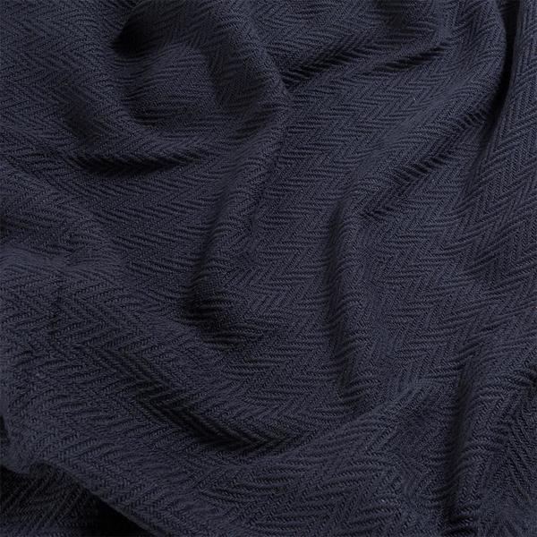 Pom Pom Blanket Navy Garmentory