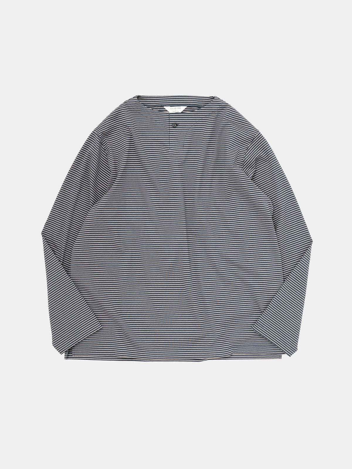 Still By Hand Striped Long Sleeve - Blue/Beige | Garmentory