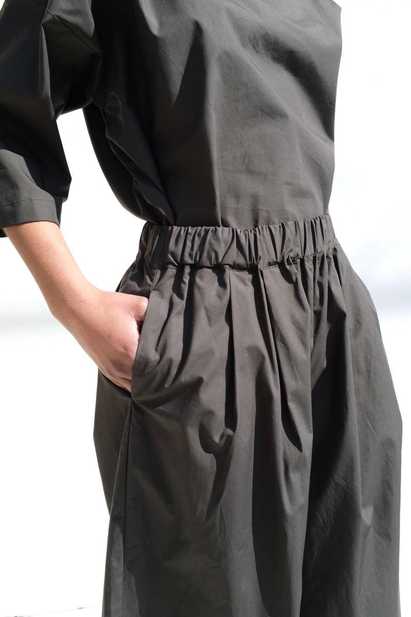 BLACK CRANE　リネン　バルーンパンツ　墨黒 楽天市場】ワイドパンツ レディース 秋冬 バルーンパンツ ウール