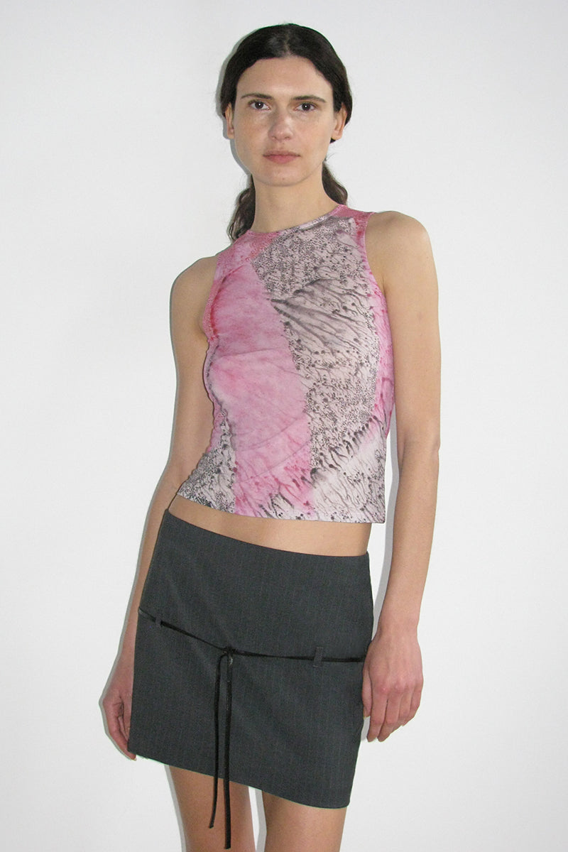 Paloma wool Malvo ロゴシャツ　ピンクチェック MALVO-Pink delicate, slightly sheer top with diamond print