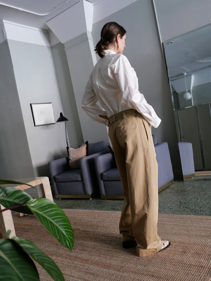 Lemaire BELTED POCKET PANTS - KRAFT BEIGE | Garmentory Lemaire BELTED POCKET PANTS - KRAFT BEIGE | Garmentory