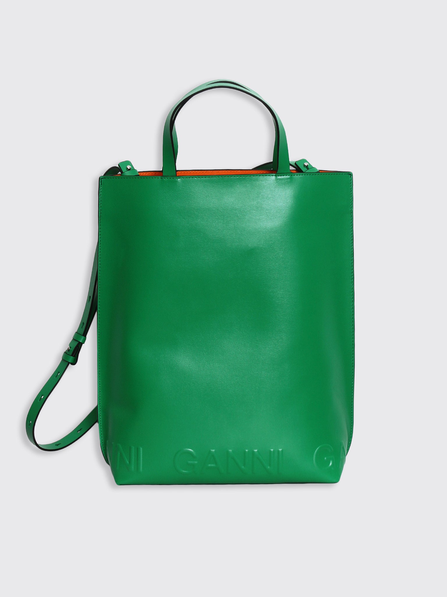 ★Ganni★ Banner Saddle Tote Bag Green A4476801 A4476801SS23 ☆Ganni☆ Banner Saddle Tote Bag Green A4476801 A4476801SS23