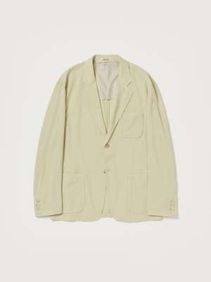 Auralee Hard Twist Wool Viyella Jacket - Ivory Yellow | Garmentory