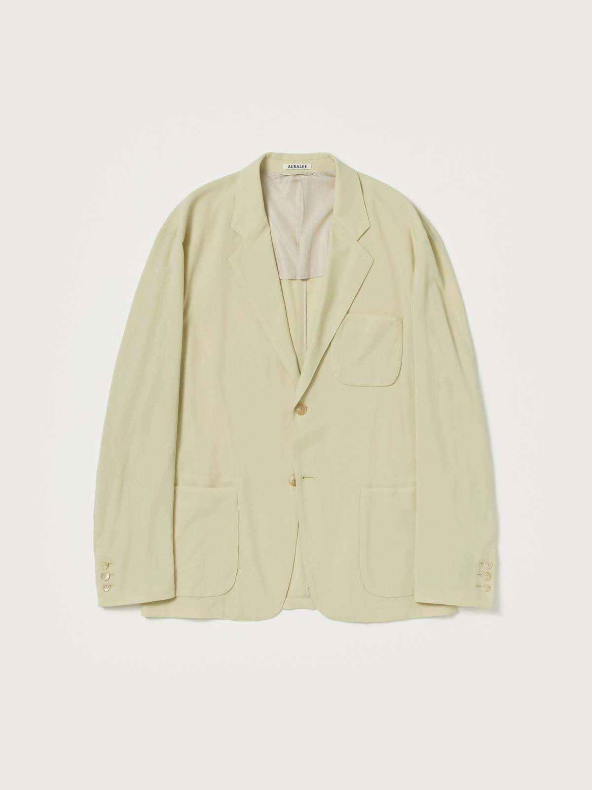 ジャケット・アウター AURALEE HARD TWIST WOOL VIYELLA JACKET 5 Auralee Hard Twist Wool Viyella Jacket - Ivory Yellow