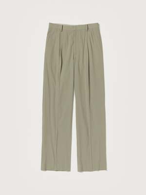 Auralee Hard Twist Wool Viyella Slacks - Ivory Yellow | Garmentory