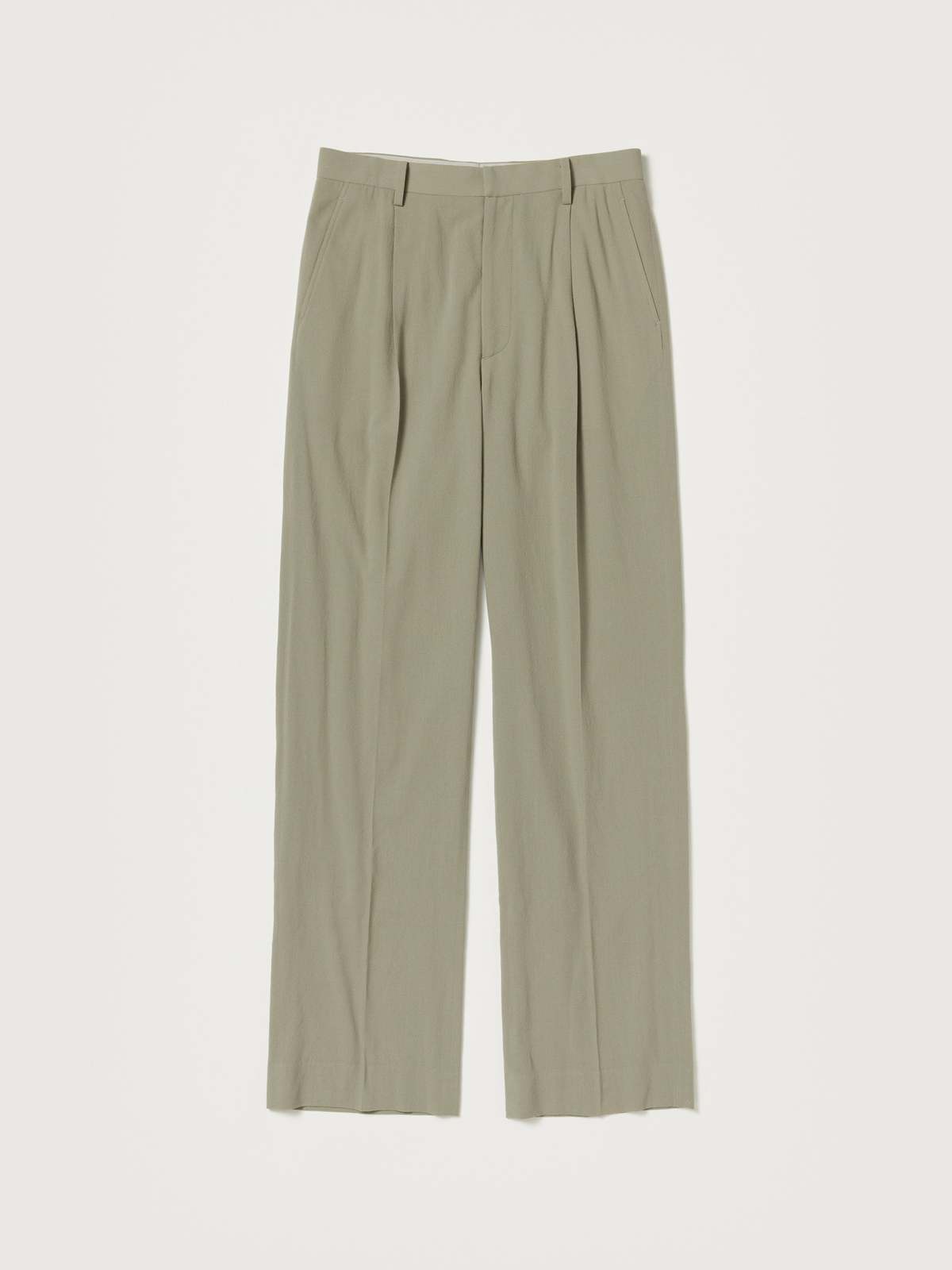 Auralee Hard Twist Wool Viyella Slacks - Ivory Yellow | Garmentory