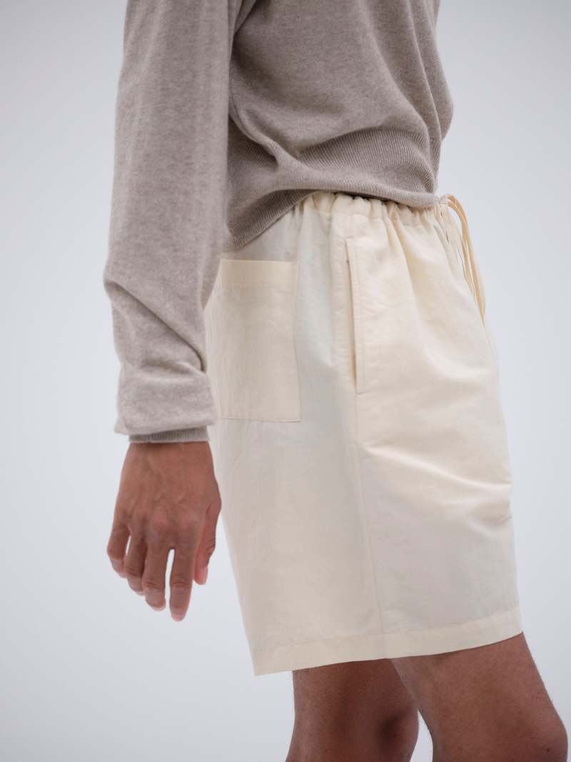 Auralee High Density Finx Linen Weather Easy Shorts - Green