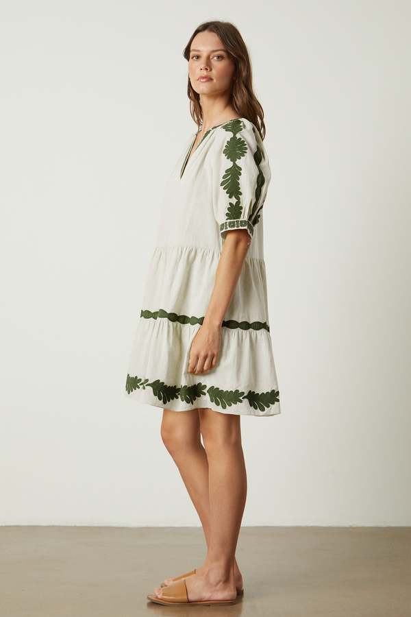 Velvet Josephine Dress - Ecru | Garmentory