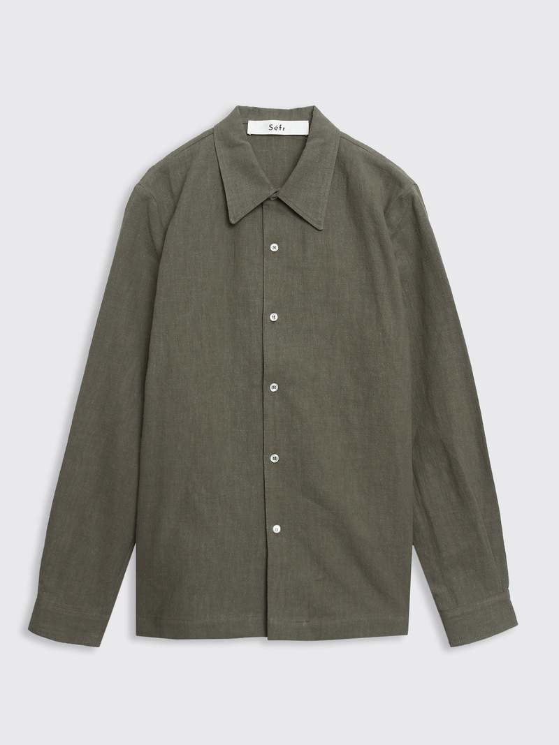 Séfr Ripley Shirt - Stonewashed Leaf | Garmentory