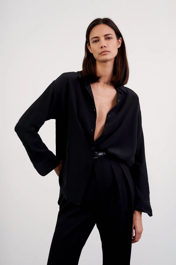 Nili Lotan Julien Shirt - Black