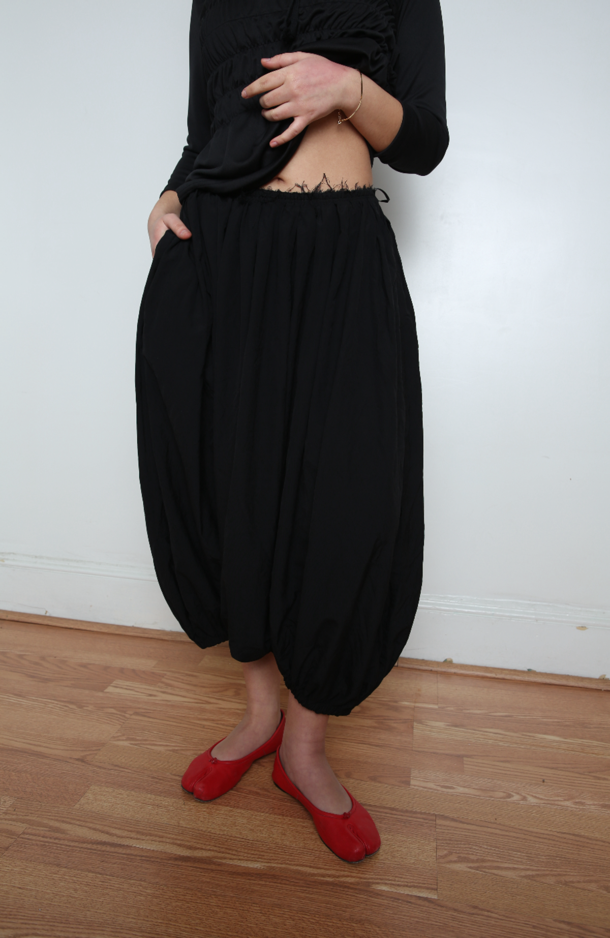 Comme des Garçons Drop-Crotch Trousers - Black | Garmentory