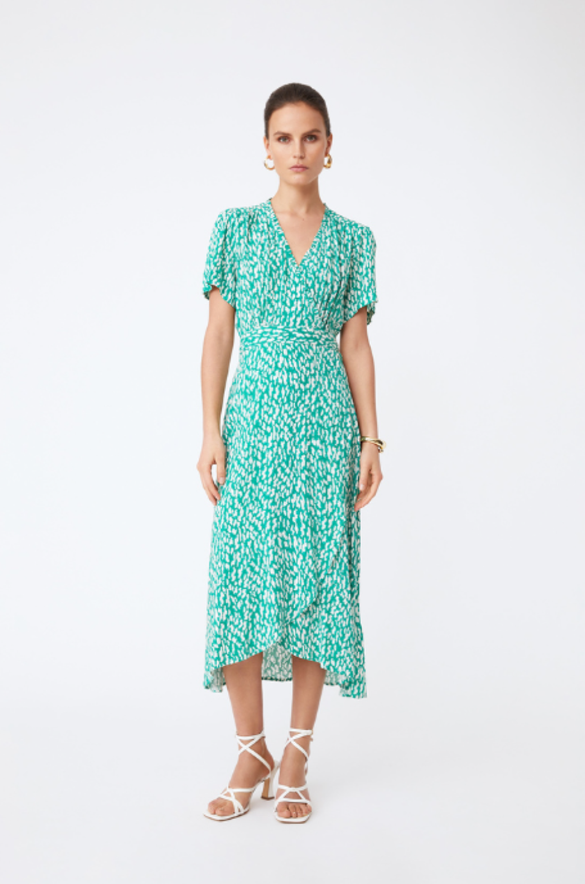 slim fit dress slacks Leopard Print Green Dress - All Dresses main image 0