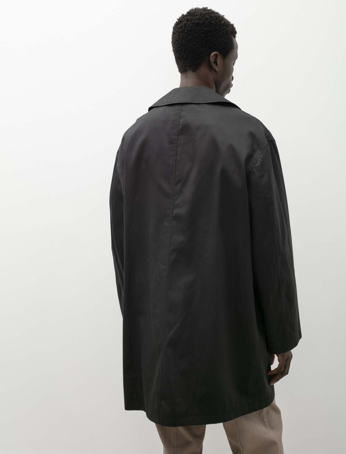 James Coward Overcoat Cotton Gabardine - Black | Garmentory