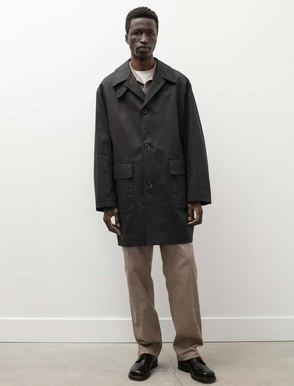 James Coward Overcoat Cotton Gabardine - Black | Garmentory