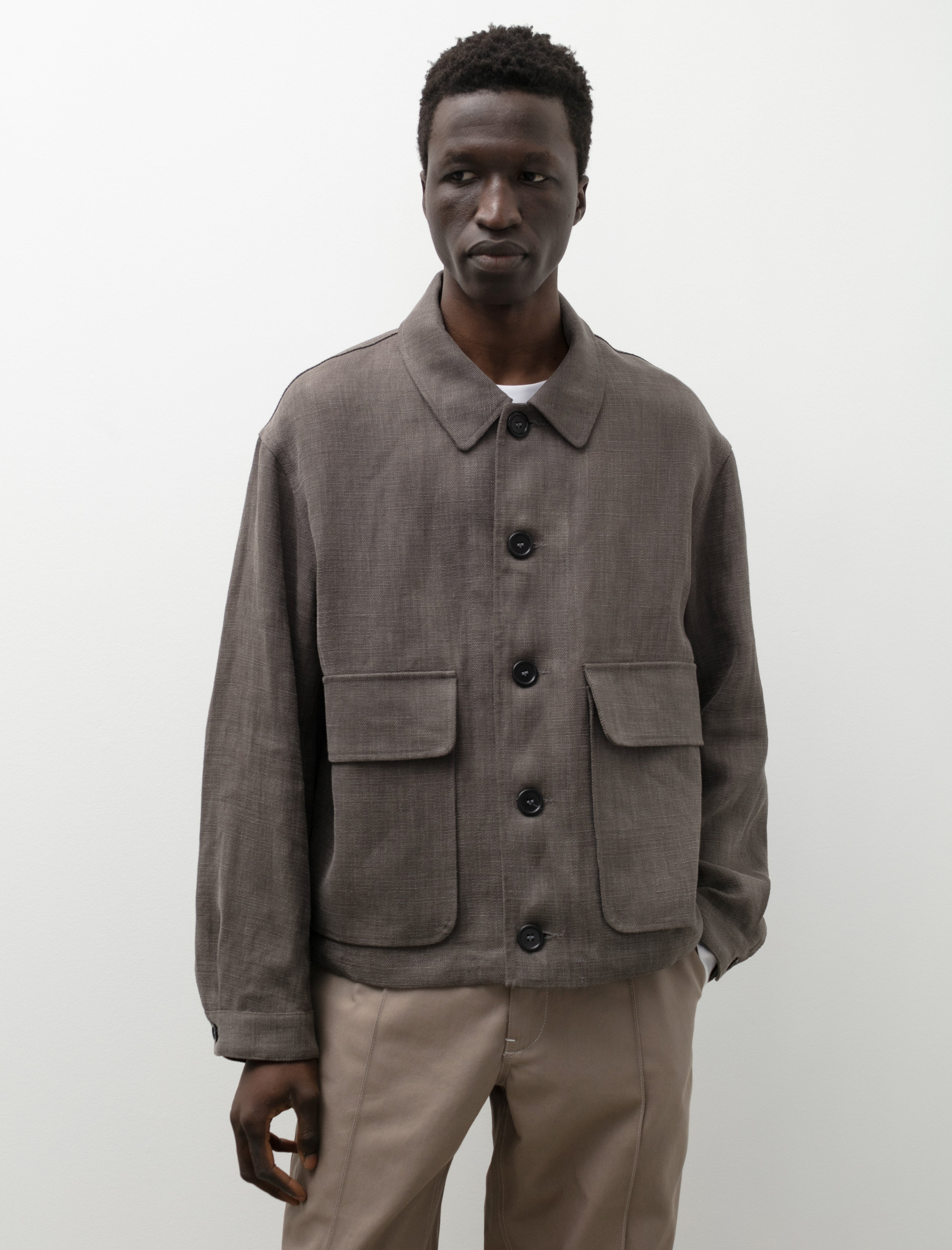 Replica Jacket 002 Belgian Linen Steel | Garmentory Replica Jacket 002 Belgian Linen Steel | Garmentory