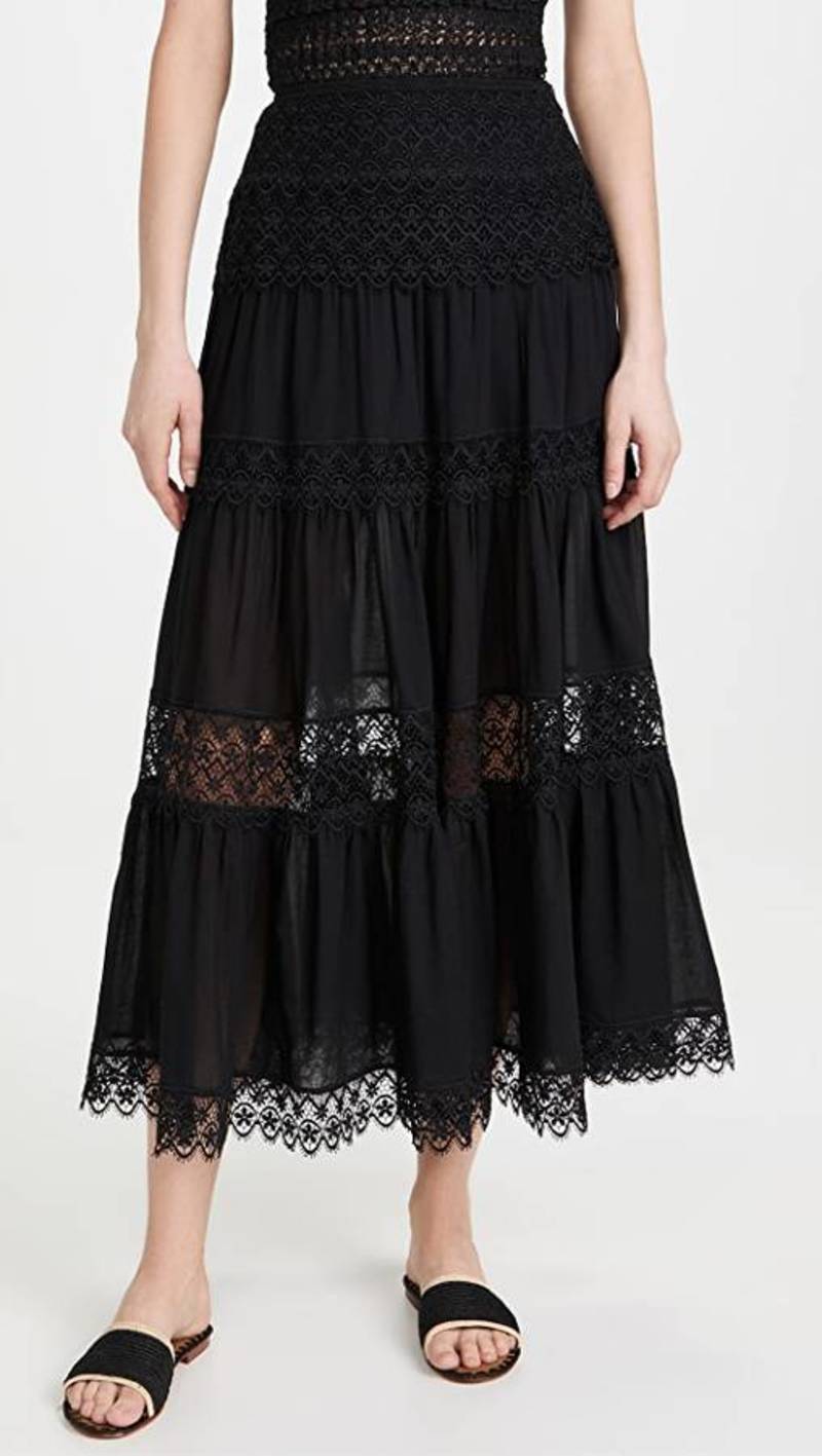 スカート Charo Ruiz SS25 Midi Skirt Livvy (254401 BLACKNELUM) Charo Ruiz | Skirts | Charo Ruiz Midi Skirt Livvy | Poshmark