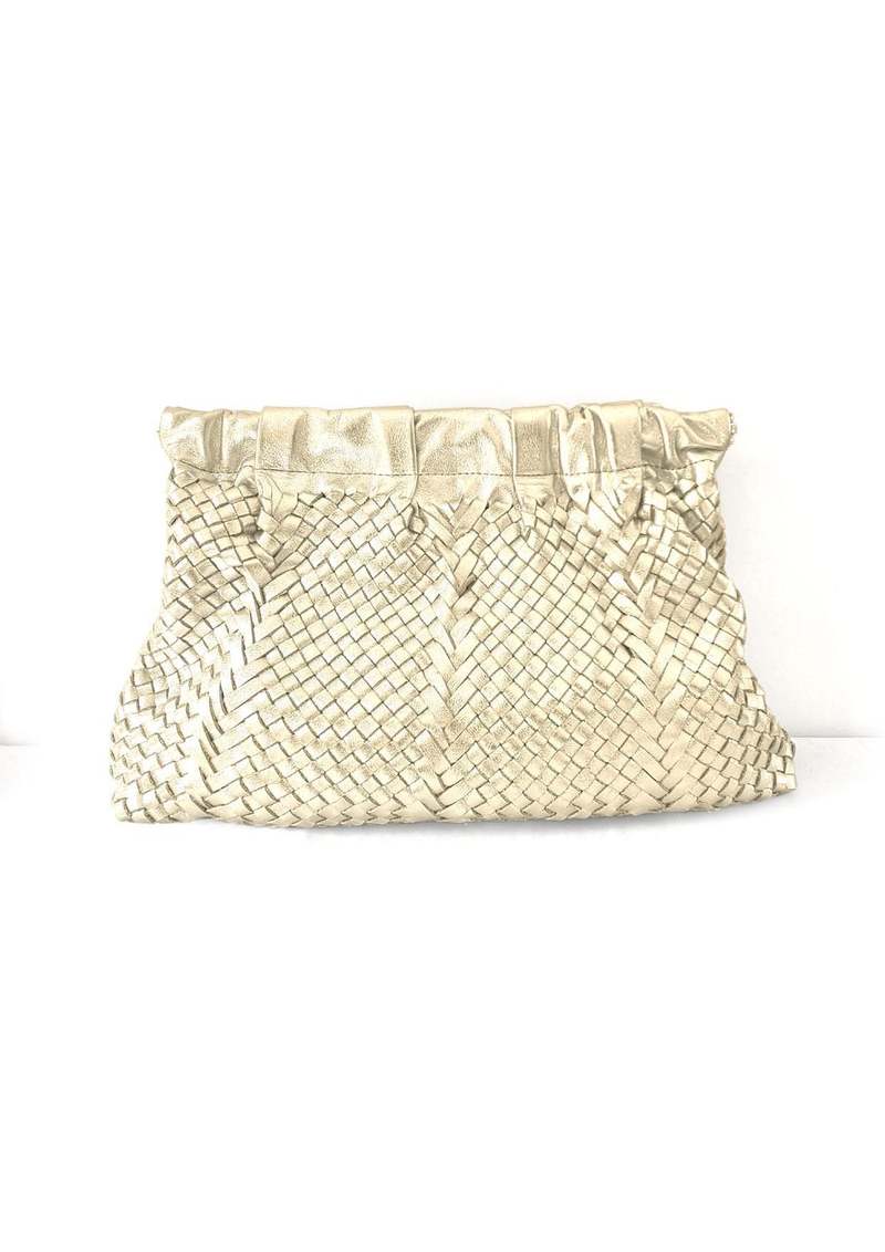 Claramonte Lissa Leather Clutch Big - Gold Claramonte Lissa Leather Clutch Big - Gold