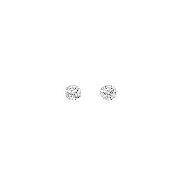 La Soula Circle Diamond Circle Earrings