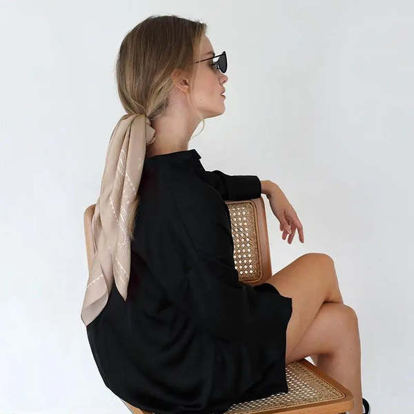 Lola Silk Scarf Sand main image 0