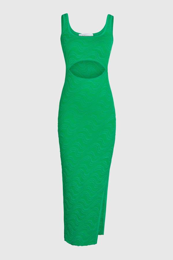The Wolf Gang Wave Knit Dress - Emerald | Garmentory The Wolf Gang Wave Knit Dress - Emerald | Garmentory
