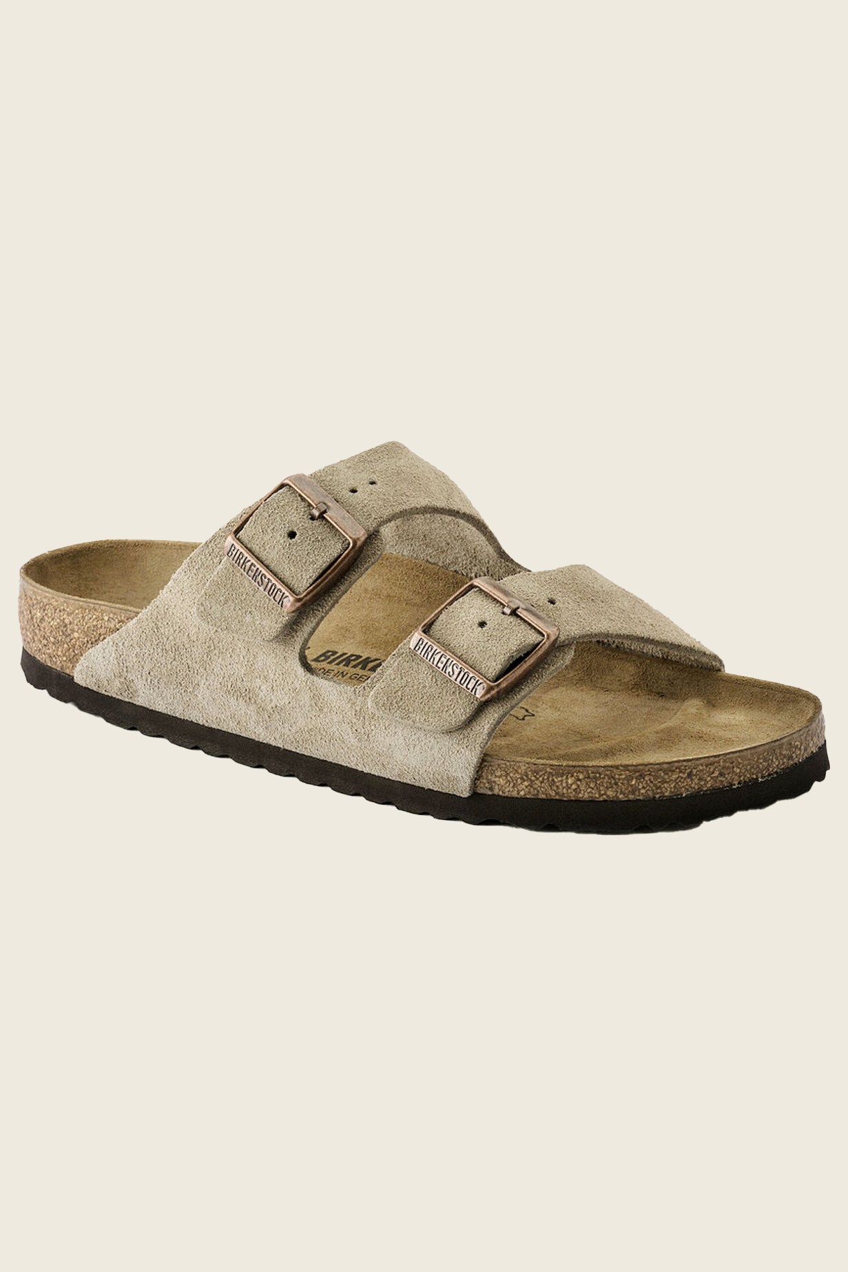 Birkenstock Men's Arizona Suede Leather Sandals - Taupe