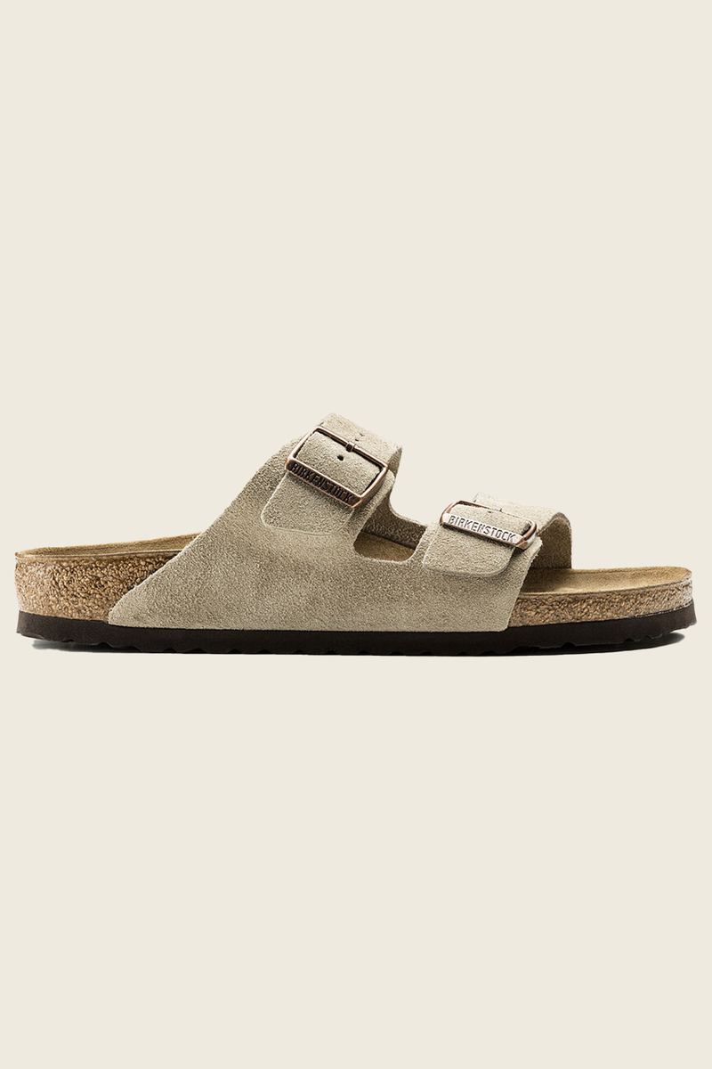 Birkenstock Men's Arizona Suede Leather Sandals - Taupe
