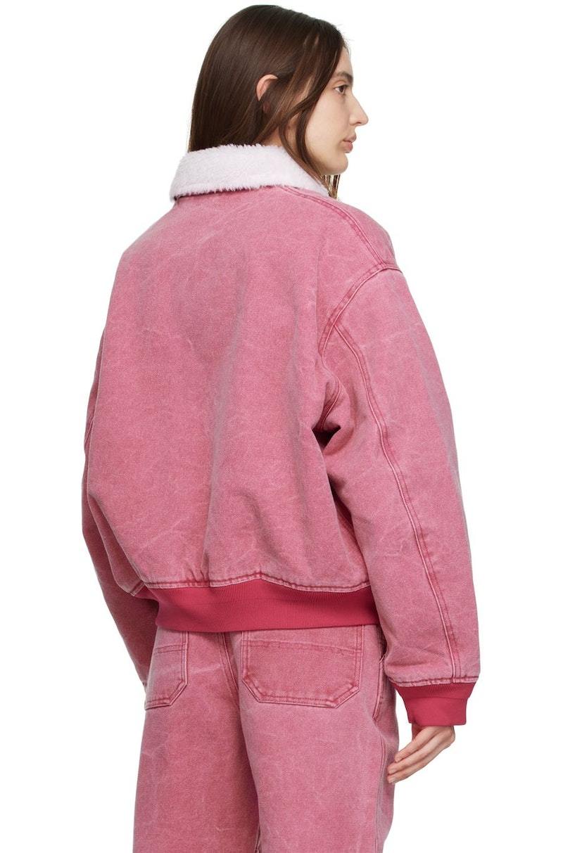 Acne Studios Zip Bomber Jacket - Pink | Garmentory