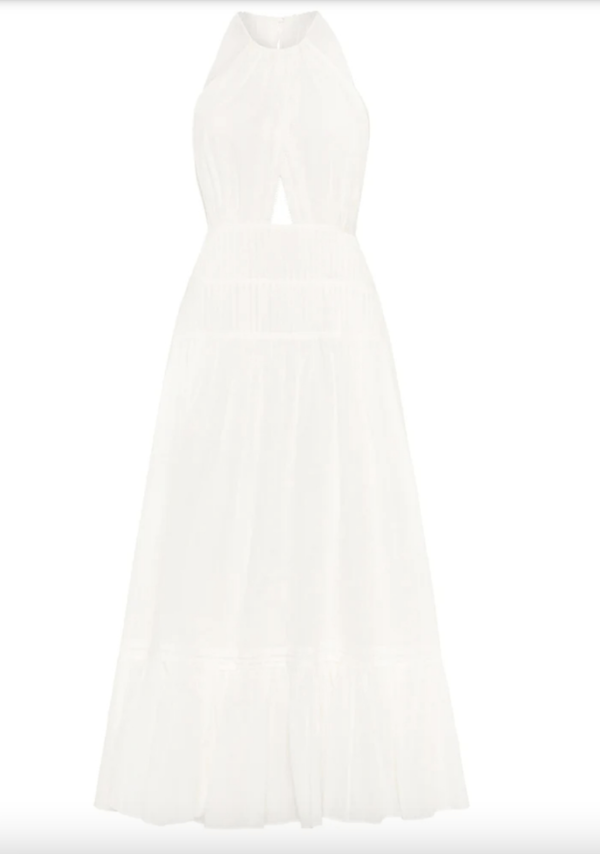 Aje Renata Eyelash Midi Dress - Ivory | Garmentory