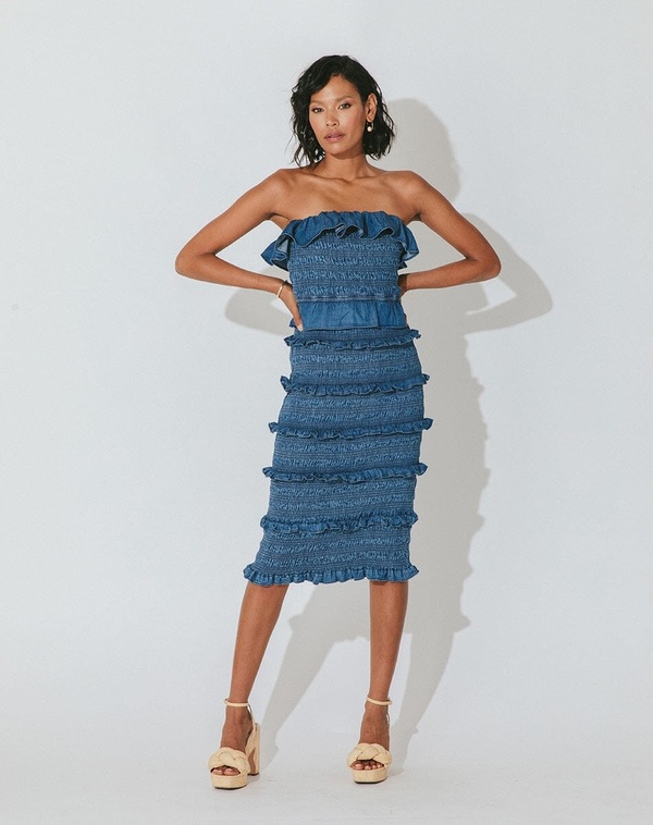 cleobella blue dress Cleobella Gladys Ankle Dress – Kevin's Fine Outdoor Gear & Apparel main image 1