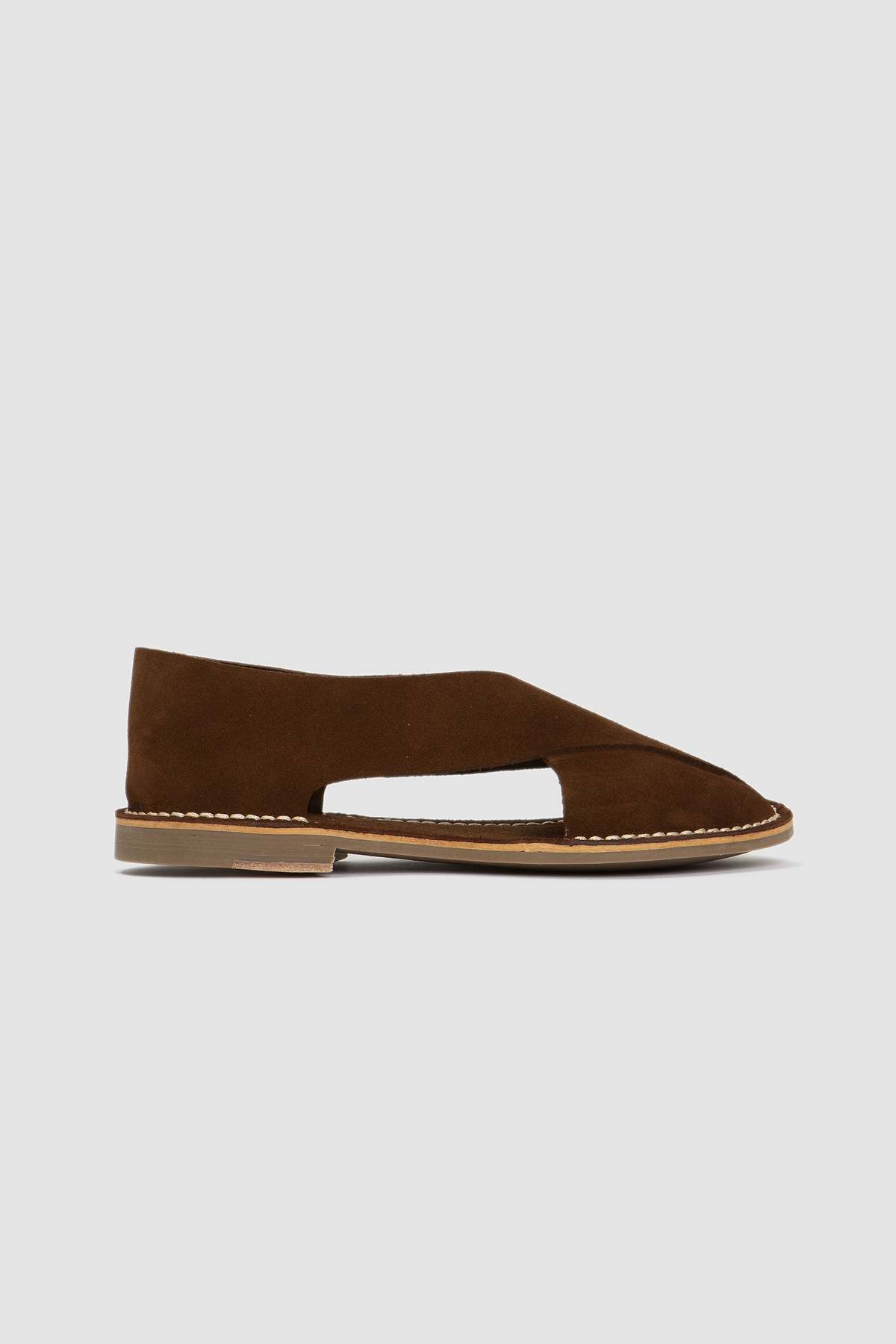 Jacques Soloviere Biarritz Sandals Suede Calf - Brown - Image 3 of 6