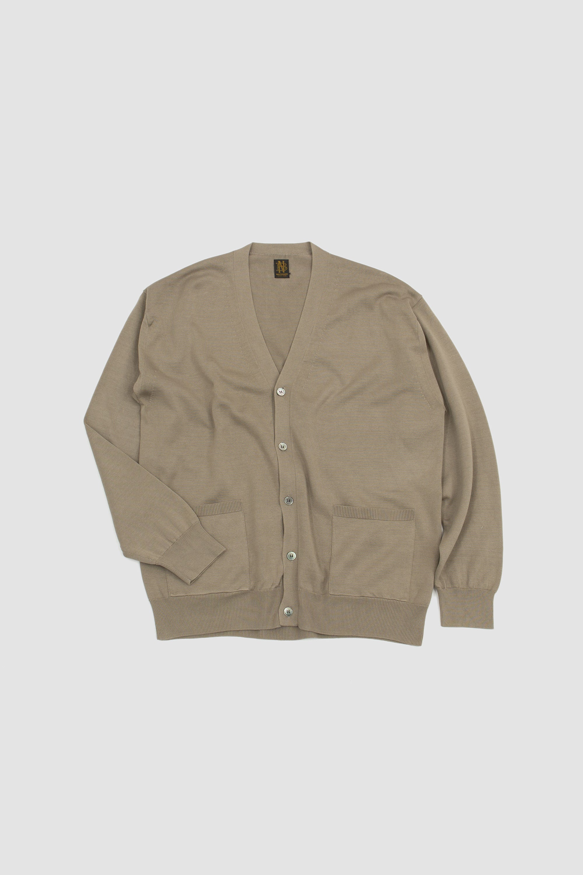 トップス BATONER SEA COTTON VNECK CARDIGAN Batoner Seaisland Cotton V Neck Cardigan - Beige | Garmentory