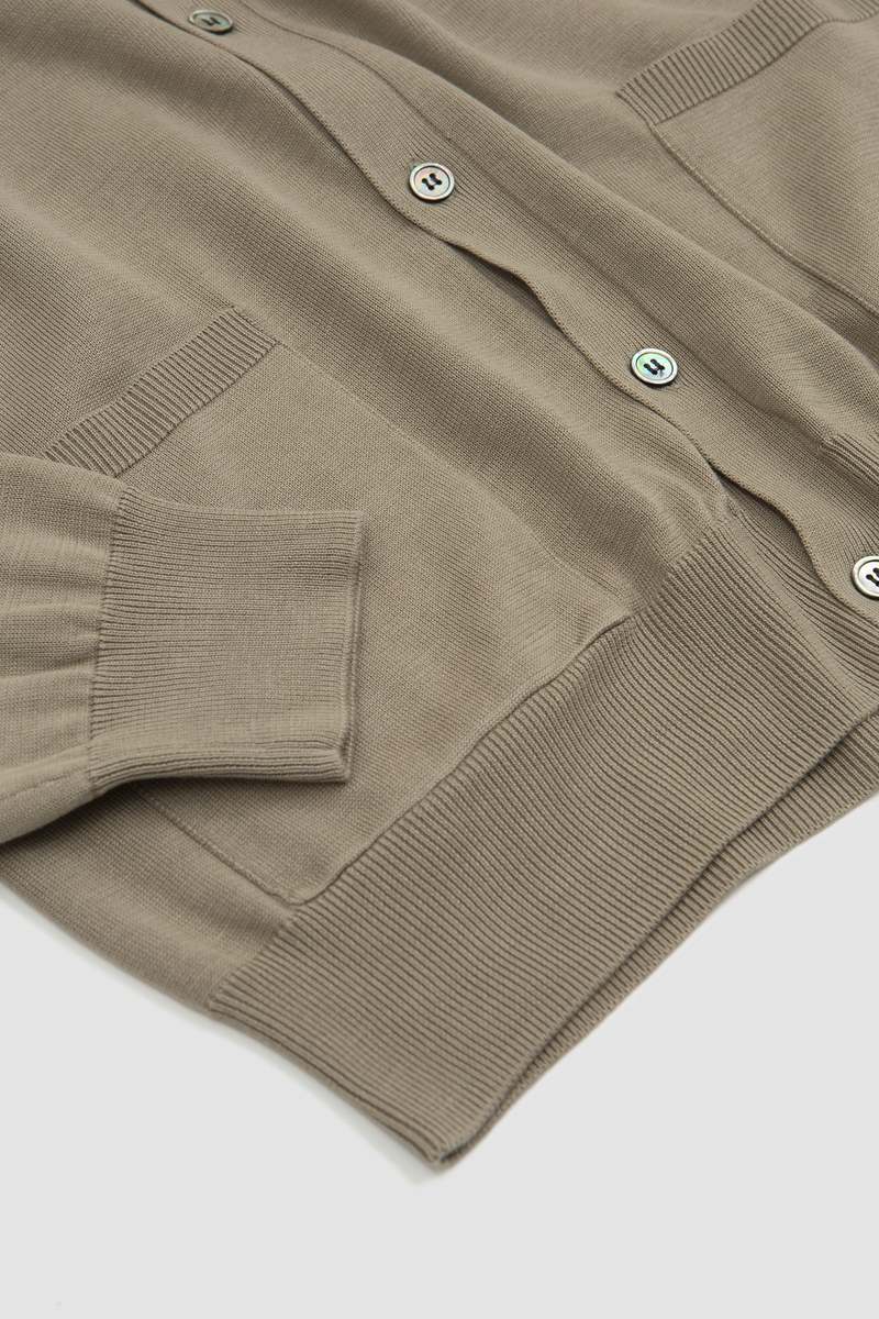 Batoner Seaisland Cotton V Neck Cardigan - Beige | Garmentory