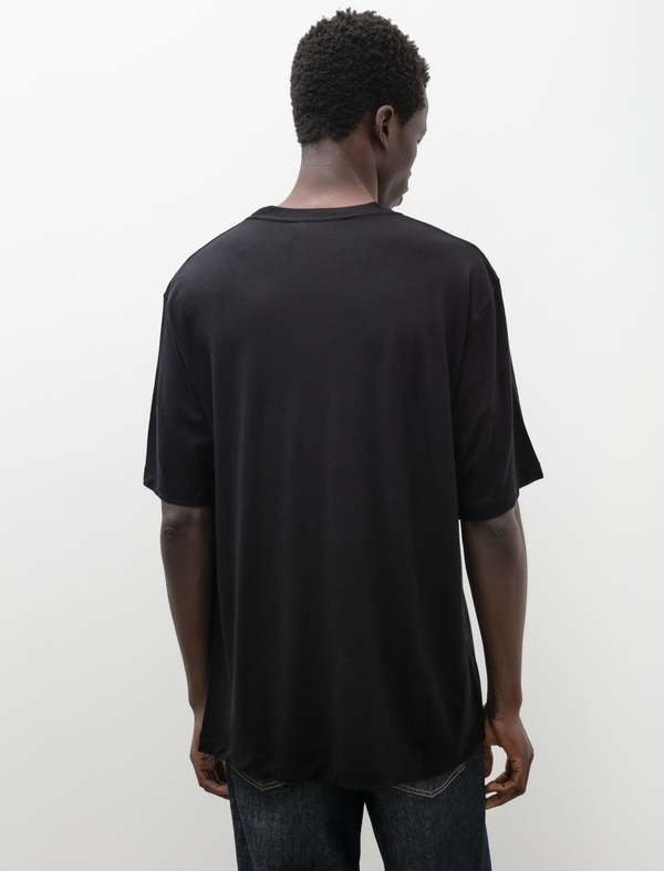 Auralee Super Soft Wool Jersey Tee - Dark Navy | Garmentory