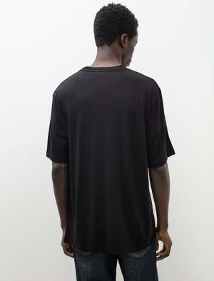Auralee Super Soft Wool Jersey Tee - Dark Navy | Garmentory