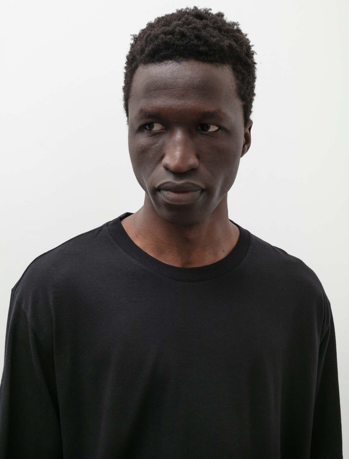 Auralee Super Soft Wool Jersey Tee - Dark Navy | Garmentory