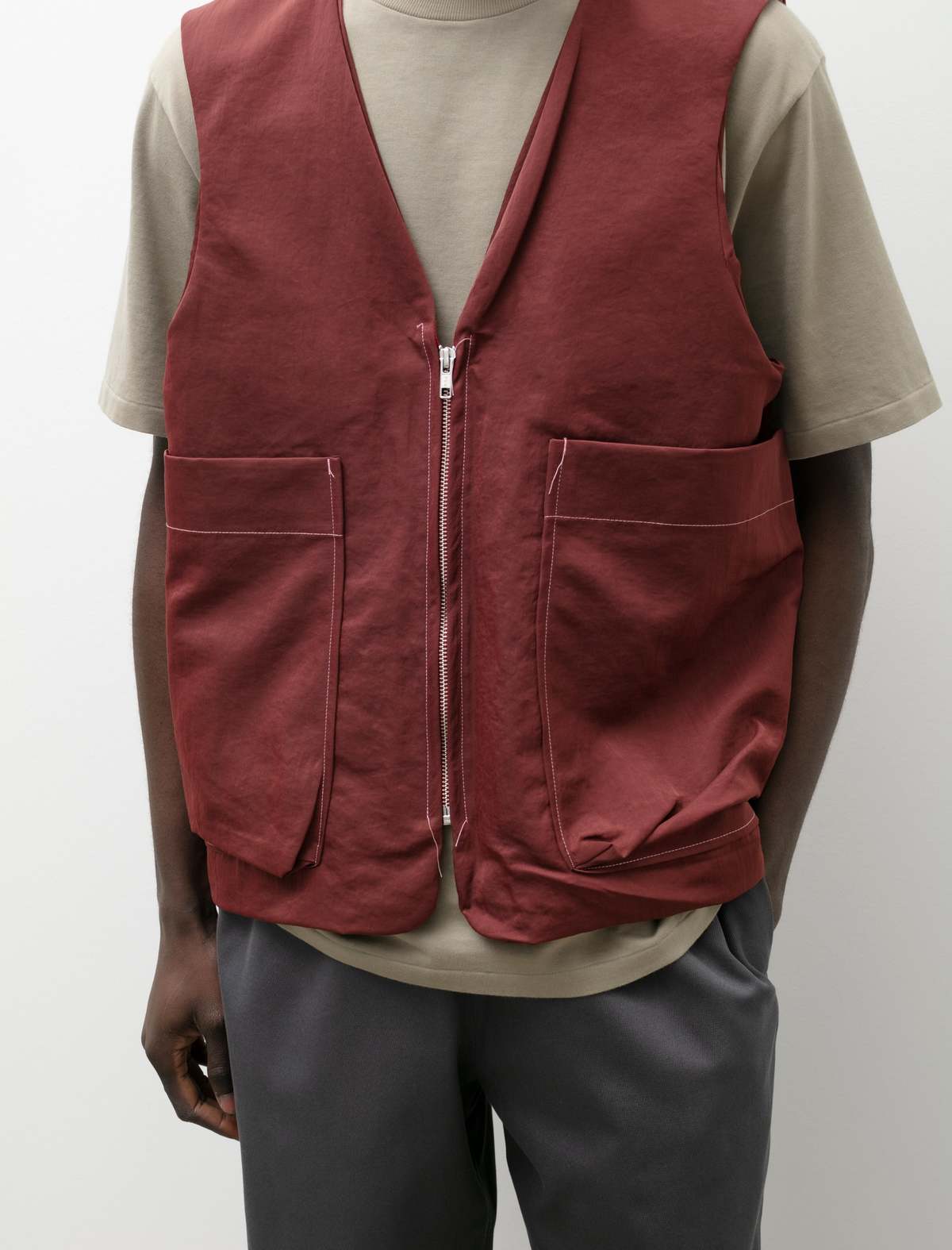 CAMIEL FORTGENS “ZIP VEST” Camiel Fortgens Zip Vest Wool Fleece Brown – Neighbour