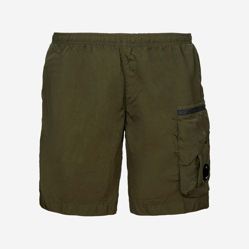 CP COMPANY｜SHORTS (Eco-Chrome R Short Logo Swim Shorts C.P. Company Eco-Chrome R Short Swim Shorts | REVERSIBLE